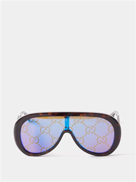 gucci d frame acetate sunglasses women blue|Gucci 58mm polarized aviator sunglasses.